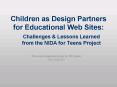 Children as Design Partners for Educational Web Sites: