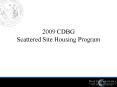 2009 CDBG Scattered Site Housing Program