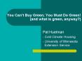 You Cant Buy Green You Must Do Green and what is green, anyway