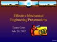 Effective Mechanical Engineering Presentations