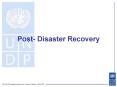 Post Disaster Recovery