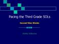 Pacing the Third Grade SOLs Second Nine Weeks