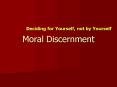 Moral Discernment