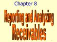 Chapter 8 Reporting and Analyzing Receivables
