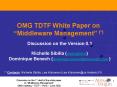 Discussion on the 1st draft of the white paper on Middleware Management
