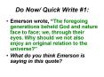 Do Now Quick Write