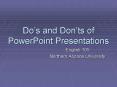 Dos and Donts of PowerPoint Presentations