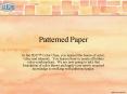 Patterned Paper