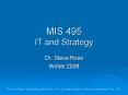 MIS 495 IT and Strategy