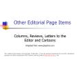 Other Editorial Page Items