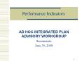 Performance Indicators