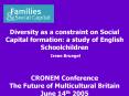 Diversity as a constraint on Social Capital formation: a study of English Schoolchildren Irene Brueg
