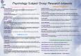 Psychology Subject Group Research Interests