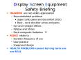 Display Screen Equipment Safety Briefing