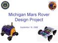 Michigan Mars Rover Design Project