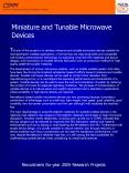 The aim of this project is to develop miniature and tunable microwave devices suitable for nextgener