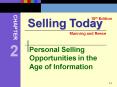Personal Selling Opportunities in the Age of Information