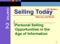 Personal Selling Opportunities in the Age of Information