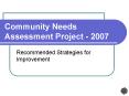 Community Needs Assessment Project 2007