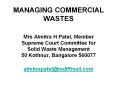 MANAGING COMMERCIAL WASTES