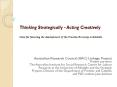 Thinking Strategically Acting Creatively Ideas for fostering the development of the Creative Economy