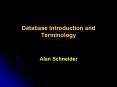 Database Introduction and Terminology