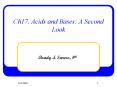Ch17. Acids and Bases: A Second Look