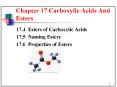 17.4 Esters of Carboxylic Acids