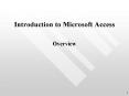 Introduction to Microsoft Access