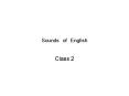 Sounds of English