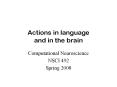 Actions in language and in the brain