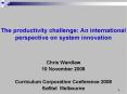 The productivity challenge: An international perspective on system innovation
