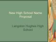 New High School Name Proposal