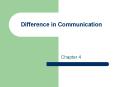 Difference in Communication