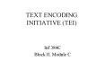TEXT ENCODING INITIATIVE TEI