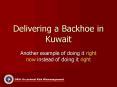 Delivering a Backhoe in Kuwait