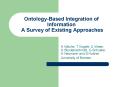 OntologyBased Integration of Information A Survey of Existing Approaches