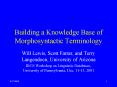 Building a Knowledge Base of Morphosyntactic Terminology