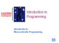 Introduction to Programming
