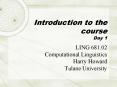 Introduction to the course Day 1