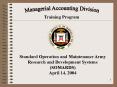 Managerial Accounting Division