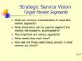 Strategic Service Vision Target Market Segments