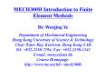 MECH300H Introduction to Finite Element Methods
