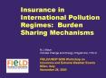Insurance in International Pollution Regimes: Burden Sharing Mechanisms