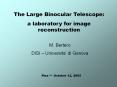 The Large Binocular Telescope: