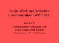 Social Work and Reflective Communication SWP22REC