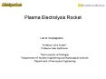 Plasma Electrolysis Rocket