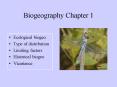 Biogeography Chapter 1