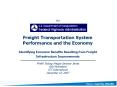 Freight Transportation System Performance and the Economy Identifying Economic Benefits Resulting fr
