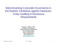 Benchmarking Corporate Governance in the Eastern Caribbean against SarbanesOxley Auditing